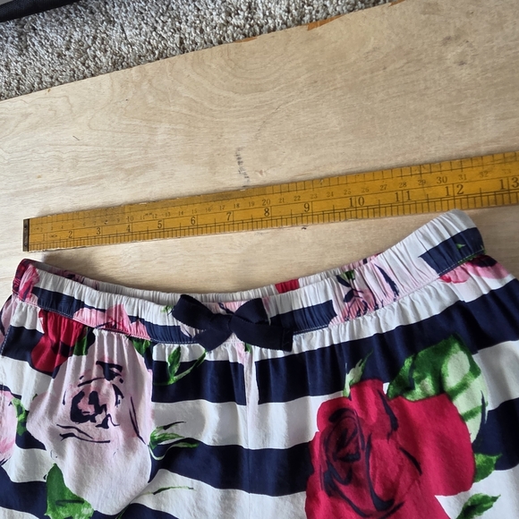Kate Spade Dream A Little Dream Rose Striped Floral Pajama Set Small - Picture 13 of 16